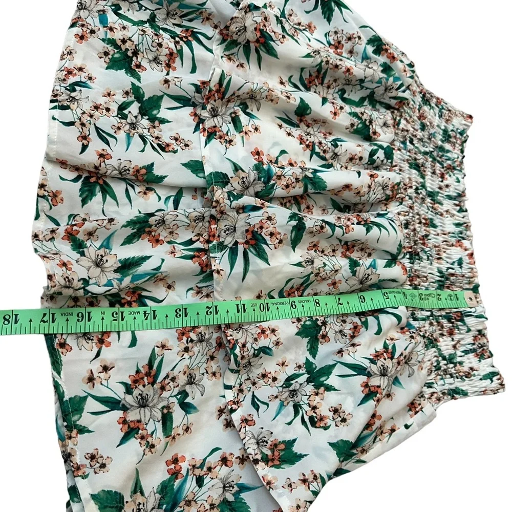 Anthropologie Moon River Layered Floral Skirt Med Stretchy waist 2 layers